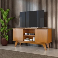 Rack Estante Multifuncional para Sala de Estar com Prateleiras, Porta e Organização Moderna - imagem 5