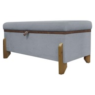 Puff Recamier Baú Cinza 100cm - Conforto e Estilo para o Quarto com Design Moderno - imagem 4