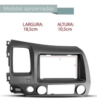 Moldura Painel 2 Din Grafite para New Civic 2007-2011: Instale seu MP5 com Estilo! - imagem 4