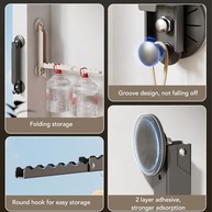 Cremalheira de Secagem Retrátil com Ventosa - Sistema de Fixação Seguro e Espaço Extra para Roupas - imagem 5