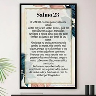 Quadro Salmo 23 com Moldura Premium - Fé e Decoração Religiosa em Alta Qualidade A4 23x33cm - imagem 2