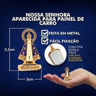 Kit com 15 Mini Nossa Senhora Aparecida em Metal - Proteção e Fé para seu Carro - imagem 4