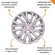 Calota Prata Aro 15" Grid para Fiat Argo/Cronos 2022 - Jogo com 4 Unidades - imagem 4