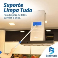 Rodo Limpa Tudo 360g com Suporte - Sistema Retrátil e Fibras Premium Bralimpia - imagem 4