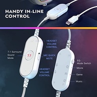 FIFINE USB Gaming Headset, fones de ouvido PC com fio com microfone para computador/laptop, over-ear RGB headset com som surround 7.1, cancelamento de ruído para streaming de vídeo game - H6 branco - imagem 3
