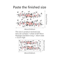 Adesivos de Janela Floral Rosa com Efeito Anticolisão - Decalque de Vinil para Decoração de Portas e Paredes - imagem 3