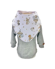 Babador Bandana Ajustável com Forro Atoalhado Premium - Estampa Circo Encantador - imagem 1