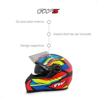 Capacete Fox GTX Laranja Fechado com Óculos Integrado - Segurança e Estilo para Você! - imagem 4