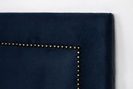 Cabeceira Casal Reta Luxo 140x60 Suede Azul com Tachas Fumê - Modernidade e Sofisticação para seu Quarto - imagem 4