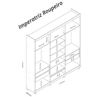 Guarda-roupa Casal 6 Portas com Led Imperatriz Reflecta - Design Moderno e Funcionalidade Premium - imagem 3