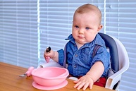 Kit Tigela com Sucção + Colher e Garfo Infantil Rosa - Primeiros Passos na Alimentação Autônoma - imagem 3