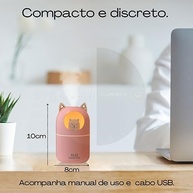 Difusor de Aromas com Design de Gatinho - 300ml | Umidifica e Decora com Estilo - imagem 3