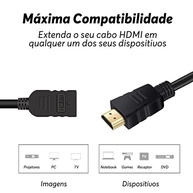 Cabo Extensor HDMI 3 Metros 4K/1080P - Amplie Sua Conexão com Qualidade e Estabilidade - imagem 4