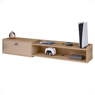 Rack Bancada Parede Home Supremo TV 55" com Nicho e Porta Puxador Concha - Design Moderno em Preto/Hanover - imagem 2