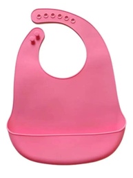 Babador Western CS-22R com Bolso Rosa - Silicone Impermeável e Prático - imagem 1