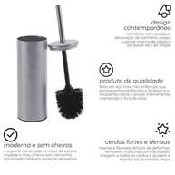 Escova Sanitária com Suporte Inox - Design Moderno e Durável para Banheiro - imagem 5
