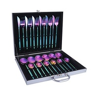 Conjunto de Talheres 24 Peças em Aço Inoxidável Premium - Design Moderno com Caixa de Presente - imagem 2