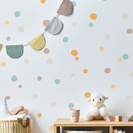 Adesivo de Parede Infantil com Bolinhas Irregulares 2m² - Decore com Estilo e Segurança! - imagem 1
