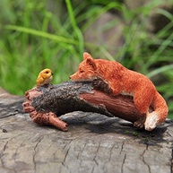 Jardim de Fadas com Raposa e Pássaro - Miniatura Encantadora para Terrários e Decoração - imagem 4