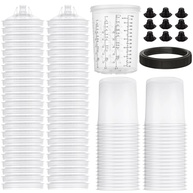 Copos de Tinta Descartáveis para Pistola Automotiva 800ml - Kit Completo com 45 Unidades + Acessórios - imagem 1