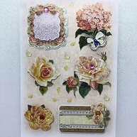 Kit Stickers Adesivos 3D com Glitter - Cartelas Decorativas para Scrapbook e Papelaria Criativa - imagem 3