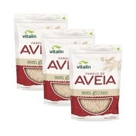 Kit com 3 Pouchs de Farelo de Aveia sem Glúten de 200g cada - Vitalin - imagem 1