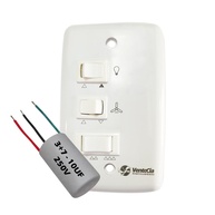 Chave Capacitiva 3 Velocidades 10UF para Ventilador de Teto com Controle de Lâmpada 127V - imagem 1