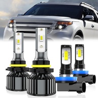 Kit 4 Lâmpadas LED 9005 H11 Ford Explorer 2011-2015: Alto, Baixo e Neblina com 600% Mais Brilho - imagem 1