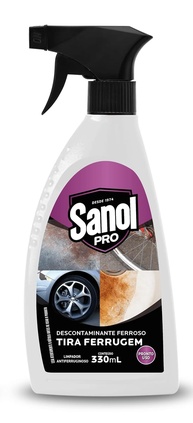Tira Ferrugem Sanol Pró 330ml - Limpeza Profunda com Indicador Visual Roxo - imagem 1