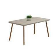 Mesa de Jantar 6 Lugares Retangular 1,6m - Design Moderno com Tampo em BP e Estrutura em Aço | Stellar Carraro Petra e Rosê - imagem 1