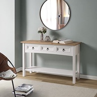 Aparador Branco com 3 Gavetas em Madeira Maciça - Design Elegante para Sala, Quarto ou Hall - imagem 3