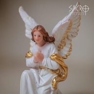 Santo Anjo Adorador Rezando 10cm - Imagem Sagrada em Resina com Pintura Manual - imagem 4