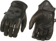 Milwaukee Luvas de mão masculinas de couro preto "caveira reflexiva" com palma acolchoada com gel - imagem 2