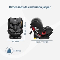 Cadeirinha Bebê Maxi-Cosi Jasper 0-36kg com Isofix - Segurança e Conforto Authentic Black - imagem 3
