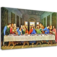 Quadro Santa Ceia Grande 60x90cm - Tela em MDF com Tecido Canvas e Borda Infinita - imagem 1