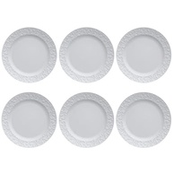 Conjunto de 6 Pratos Rasos em Porcelana 26,5cm com Relevo Tassel - Estilo e Qualidade na Mesa - imagem 2