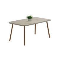 Mesa de Jantar 6 Lugares Retangular 1,6m - Design Moderno com Tampo em BP e Estrutura em Aço | Stellar Carraro Petra e Rosê - imagem 2