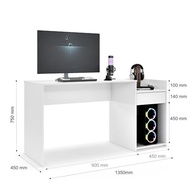 Mesa para Computador Eros - Design Moderno com Gaveta e Nicho para CPU - imagem 4
