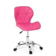Cadeira Office Eiffel Slim Rosa - Base Giratória com Design Moderno - imagem 2