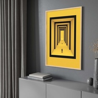 Quadro com Moldura Arte Minimalista - Decoração Moderna para Consultório, Sala e Quarto - imagem 1