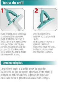 Refil Mop Dobrável PVA com Rodo e Esponja Flexível - Amarelo Absorvente - imagem 4