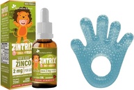 BUBA Mordedor Com Agua Maozinha Azul + Zintrix Suplemento Infantil de Zinco 20ml Morango - Flora Nativa - imagem 1