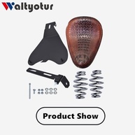 Assento Solo para Moto PU Marrom com Mola - Universal para Honda, Yamaha, Kawasaki, Suzuki, Harley-Davidson - imagem 4