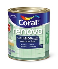 Renova Azulejos & Muito Mais Acetinado Branco 900ml - Coral - Transforme Sua Casa com Alta Durabilidade - imagem 1