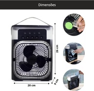 Ventilador Portátil com Umidificador e LED - Design Compacto e Multifuncional - imagem 3