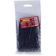 Abraçadeira de Nylon Force Line 100x2.5mm Preta - Kit com 100 Unidades | Fixação Segura e Organizada - imagem 1