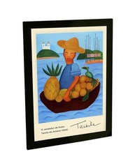 Quadro Decorativo Tarsila do Amaral - O Vendedor de Frutas | Arte Refinada com Moldura - imagem 2