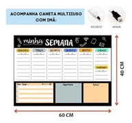 Quadro de Planejamento Semanal com Imãs 40x60cm - Organize Sua Rotina com Estilo - imagem 4