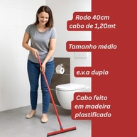 Rodo 40cm com Cabo de Madeira Revestido 1,20m – Limpeza Profissional para Todos os Pisos - imagem 4