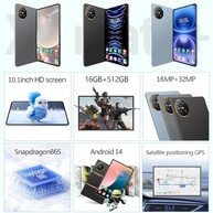 DIVENT-Tablet 3 em 1 com estojo/teclado/mouse/fone de ouvido, 10,1 polegadas, Android 14, 16GB de RAM + 512GB de ROM, câmera de 16MP + 32MP, GPS, Bluetooth, bateria de 8800mAh, Dual-SIM (preto) - imagem 3